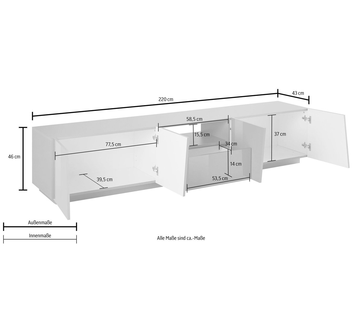 Furniture.Agency TV Stand for TVs up to 88" Wayfair